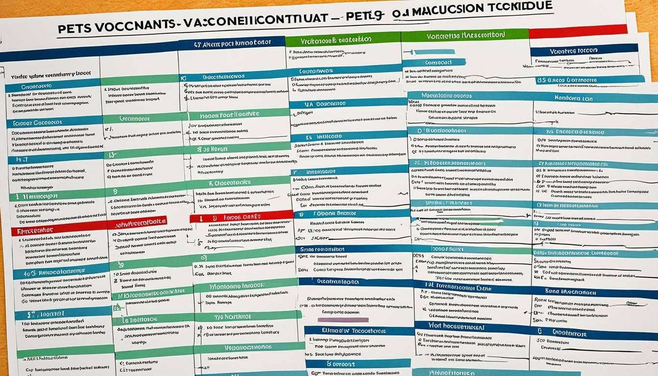 Pet vaccination schedule